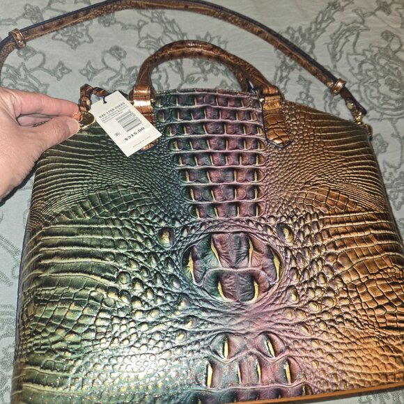 BNWT Brahmin Large Duxbury Satchel Mystical Ombre Melbourne - Picture 2 of 5